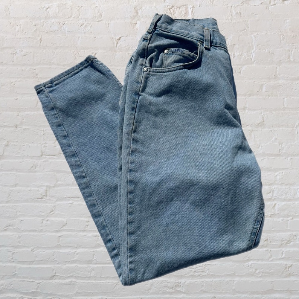 LEE Brand Lite Blue Vintage Relaxed High Rise Classic Fit Mom Jeans Size 12Short